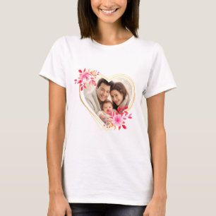 T-shirt Fête des mères Custom Happy Family Photo Maman