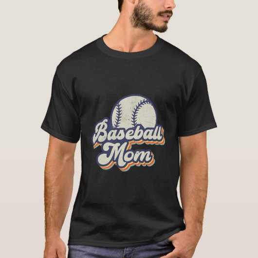 T-shirt Fête Des Mères De Maman Maman De Baseball (Devant)
