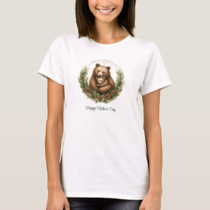 T-shirt Fête des mères de maman ours et bébé ours