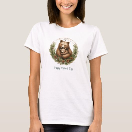 T-shirt Fête des mères de maman ours et bébé ours (Devant)