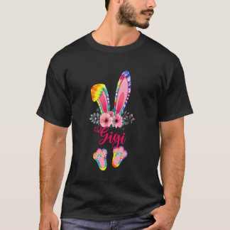 T-shirt Fête des mères de Pâques Gigi Tie Dye Lapin Flora