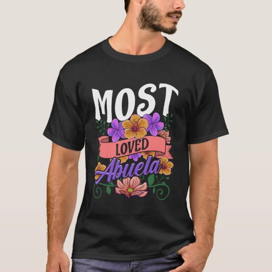 T-shirt Fête des mères florales d'Abuela les plus aimées (Devant)