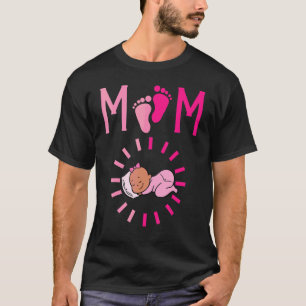 T-shirt Fête des mères Maman Anniversaire Bébé Rose Fille