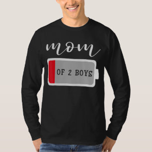 T-shirt Fête des mères Maman de 2 garçons Son Baterry