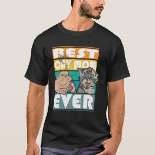 T-shirt Fête des Mères Meilleur Chat Maman Jamais Chat Déc