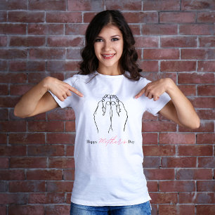 T-shirt Fête des Mères Simple Line Art