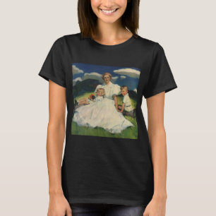 T-shirt Fête des Mères vintage, maman avec enfants