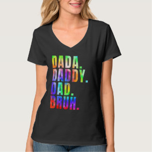 T-shirt Fête des Pères 2023 Dada Papa Dad Bruh Tie Dye Pap