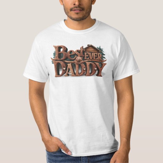 T-shirt *~* Fête des pères AP86 MEILLEUR JAMAIS DADDY Rust (Devant)