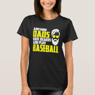 T-shirt Fête des pères Baseball Player Outfit Beard