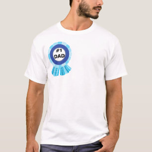 T-shirt Fête des pères Cadeau Numéro Un Papa Ruban Bleu