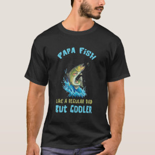 T-shirt Fête des pères Capture Saumon Poisson Papa Pêche A