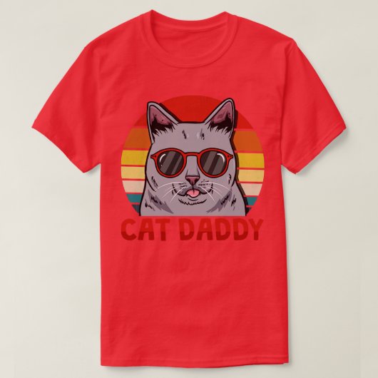 T-shirt Fête des pères Cat Daddy (Design devant)