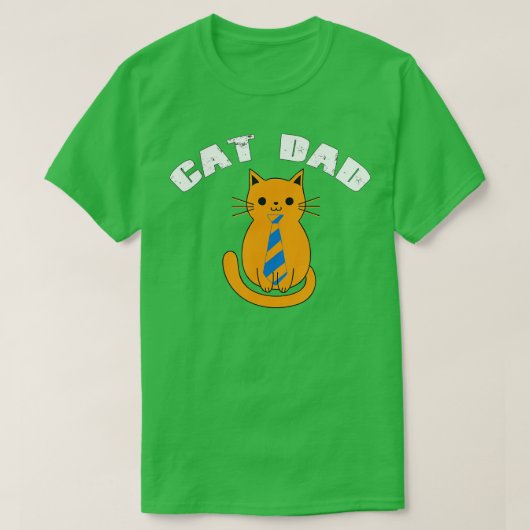T-shirt Fête des pères Chat Chemise Chat Papa Chat Porte C (Design devant)