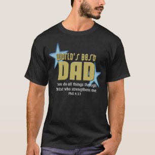 T-shirt Fête des pères chrétienne du meilleur papa du