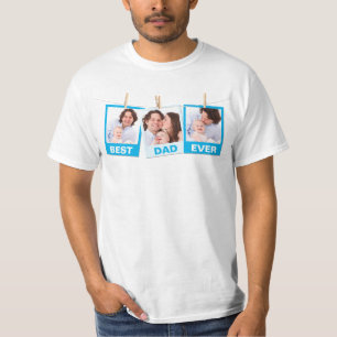 T-shirt Fête des pères  Collage photo de Best Dad Ever 3