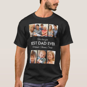 T-shirt Fête des pères Collage photo de meilleur papa