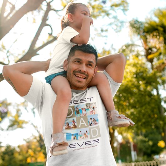 T-shirt Fête des pères Collage photo de meilleur papa