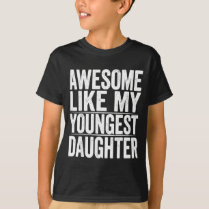 T-shirt Fête des Pères comme fille plus jeune mère père Mè