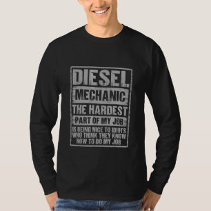 T-shirt Fête des pères d'anniversaire du mécanicien diesel