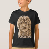 T-shirt Fête des pères de chemise de Goldendoodle de papa (Devant)