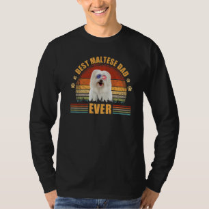 T-shirt Fête des pères de chien de mâle meilleur père malt