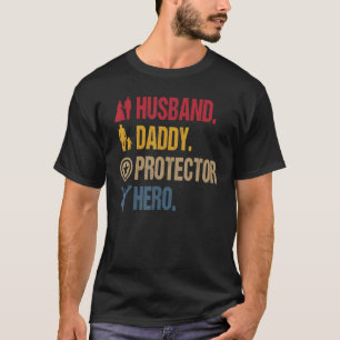 T-shirt Fête des pères de héros du mari Daddy Protector