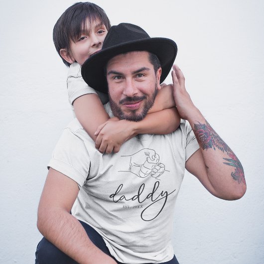 T-shirt Fête des pères de la pompe de poing papa