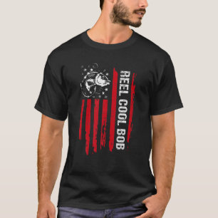 T-shirt Fête des pères de pêche au drapeau américain d