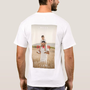 T-shirt Fête des pères de portrait moderne Best Papa Ever