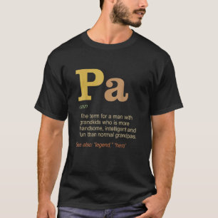T-shirt Fête des pères définie Ion Noun Grandpa
