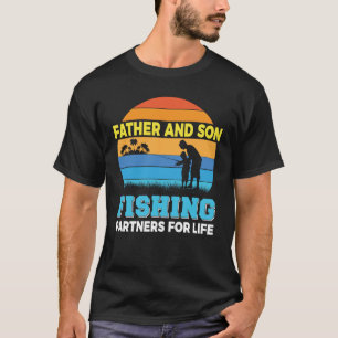T-shirt Fête des pères des partenaires de pêche père et fi