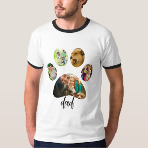 T-shirt Fête des Pères Dog Dad 5 Empreintes de Patte Pho