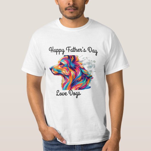 T-shirt fête des pères Dog Love (Devant)