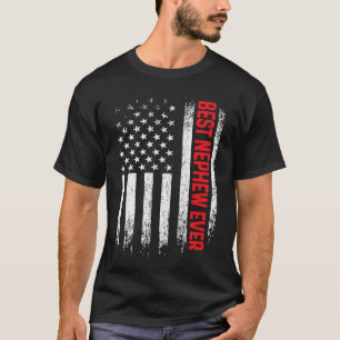 T-shirt Fête des pères Drapeau Américain Meilleur Nephew