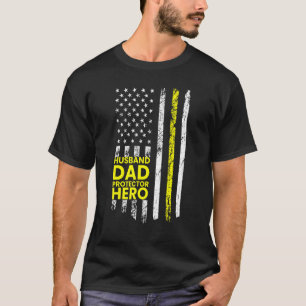T-shirt Fête des pères Drapeau mari père protecteur héros
