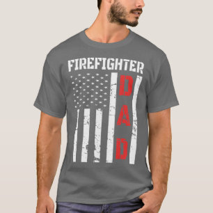 T-shirt Fête des pères du drapeau de pompier 2018 Cadeaux