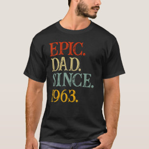 T-shirt Fête des pères Epic Papa depuis 1963 Grandkids Pap