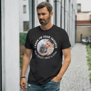 T-shirt Fête des pères Favori Chien Papa Photo personnalis