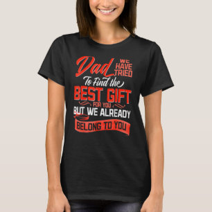 T-shirt Fête des pères Fille Fils Femme Douce Message pour