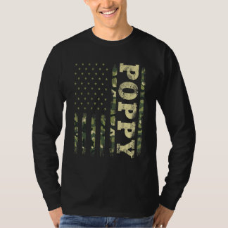 T-shirt Fête des pères grand-père Poppy Camouflage américa