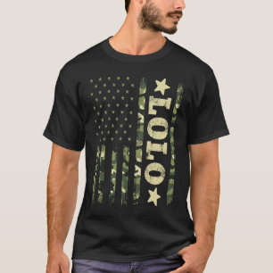 T-shirt Fête des pères Grandpa Lolo Camouflage drapeau amé