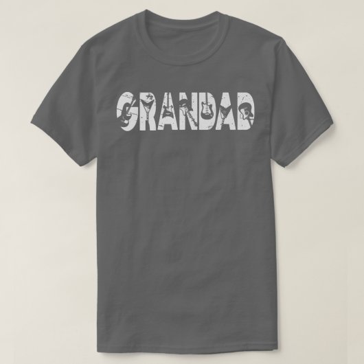T-shirt Fête des pères guitariste rétro Père Grandad (Design devant)