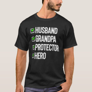 T-shirt Fête des pères Héros De Protecteur De Grand-Père M