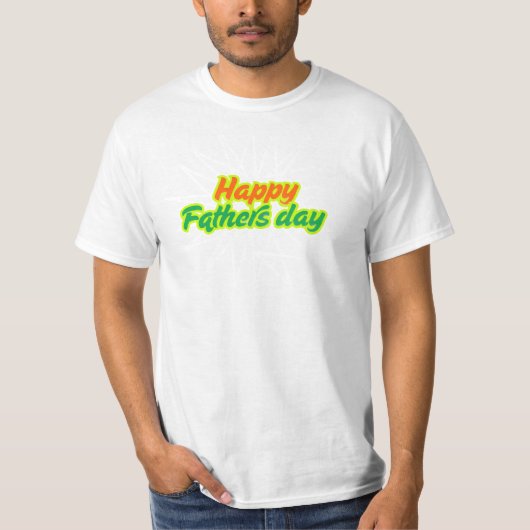 T-shirt fête des pères heureuse (Devant)