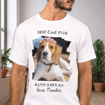 T-shirt Fête des pères Meilleur Chien Papa Personnalisé An<br><div class="desc">"Meilleur papa jamais ~ Joyeux papa's Day." ! ... Cette Fête des pères donne à votre chien préféré papa un joli chemise de papa de chien photo de chien de compagnie personnalisée de son meilleur ami. Personnalisez cette chemise de papa chien de fête des pères avec le nom du chien...</div>