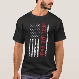 T-shirt Fête des pères Meilleur papa du monde avec drapeau
