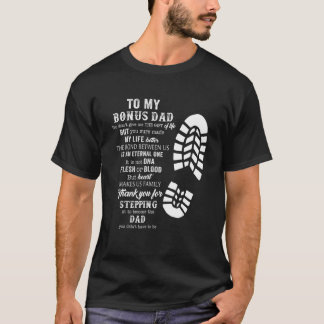 T-shirt Fête des pères Mens Bonus Papa De Stepdad Pour Dau