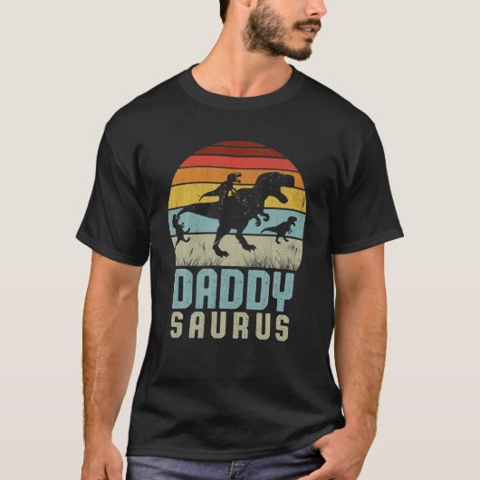T-shirt Fête des pères Mens Daddysaurus Daddysaurus Rex (Devant)