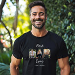 T-shirt Fête des pères moderne personnalisée Meilleur papa<br><div class="desc">Meilleur Père Jamais. T-shirt Fête des pères moderne avec 3 de vos photos de famille préférées des enfants avec leur père dans les lettres épelant papa avec la typographie manuscrite moderne et vos noms et message personnalisés ci-dessous. chemise cool pour montrer à quel point vous êtes fier du plus grand...</div>